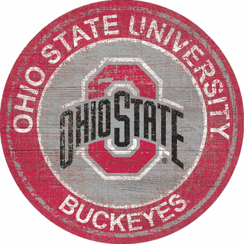 Ohio State Buckeyes Heritage Logo Round Sign