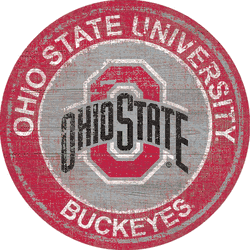 Ohio State Buckeyes Heritage Logo Round Sign