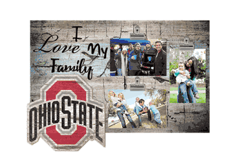 Ohio State Buckeyes I Love my Family Clip Frame