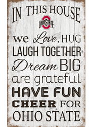 Ohio State Buckeyes In This House 11x19 Sign