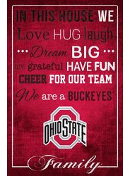 Ohio State Buckeyes In This House 17x26