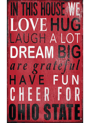 Ohio State Buckeyes In This House Sign