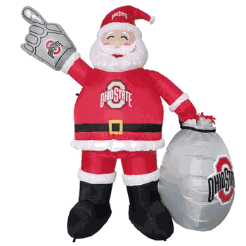 Ohio State Buckeyes 7 FT Inflatable Santa