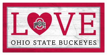 Ohio State Buckeyes Love 6x12 Sign