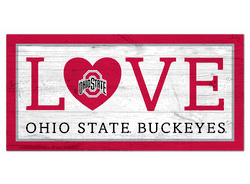 Ohio State Buckeyes Love 6x12 Sign