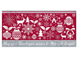 Ohio State Buckeyes Merry and Bright 6x12 Sign