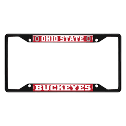 Ohio State Buckeyes Metal License Plate Frame Black Finish