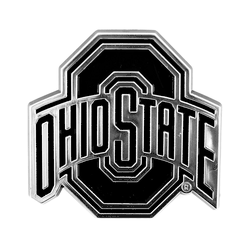 Ohio State Buckeyes Molded Chrome Plastic Emblem