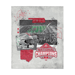 Ohio State Buckeyes NCAA 2024 FBC Champ Love Silk Touch Throw Blanket 50X60 Inches