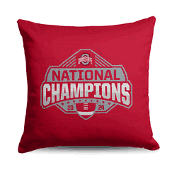 Ohio State Buckeyes NCAA 2024 FBC Champs Tapestry Throw Pillow 18X18 Inches