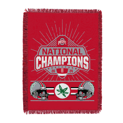 Ohio State Buckeyes NCAA 2024 FBC Peak Tapestry Throw Blanket 46X60 Inches