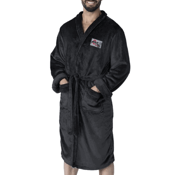 Ohio State Buckeyes NCAA  Black L/XL Silk Touch Robe