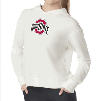 Ohio State Buckeyes NCAA Kadi Waffle Hoodie Coconut Cream Medium