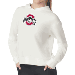 Ohio State Buckeyes NCAA Kadi Waffle Hoodie Coconut Cream XS