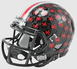 Ohio State Buckeyes NCAA Mini Speed Football Helmet Satin Black