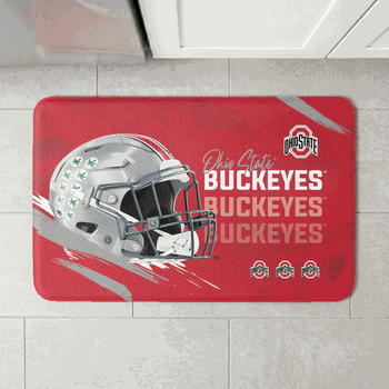 Ohio State Buckeyes NCAA Painted Embossed Floor Mat 18x30 inches