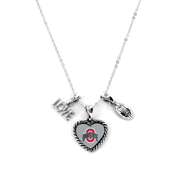 Ohio State Buckeyes Necklace Charmed Sport Love Football