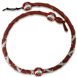 Ohio State Buckeyes Necklace Spiral Football CO