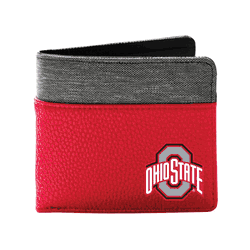 Ohio State Buckeyes Pebble BiFold Wallet LRED