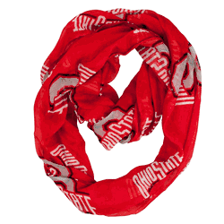 Ohio State Buckeyes Sheer Infinity Scarf