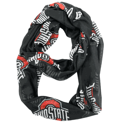 Ohio State Buckeyes Sheer Infinity Scarf Alternate