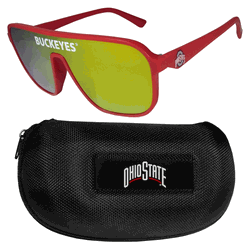 Ohio State Buckeyes Shield Sunglasses with Case