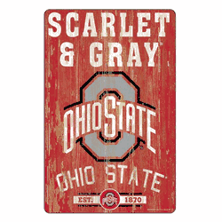 Ohio State Buckeyes Sign 11x17 Wood Slogan Design