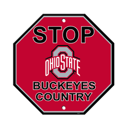 Ohio State Buckeyes Sign 12x12 Plastic Stop Style CO