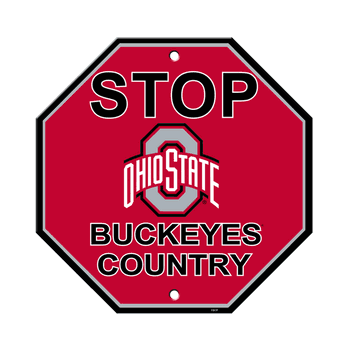 Ohio State Buckeyes Sign 12x12 Plastic Stop Style CO