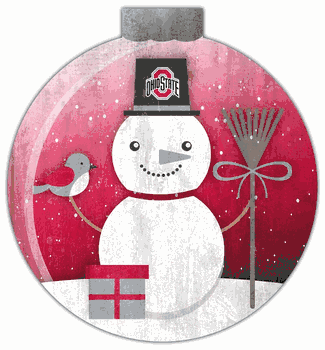 Ohio State Buckeyes Snowglobe 12in Wall Art