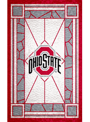 Ohio State Buckeyes Stained Glass 11x19 Wood Sign