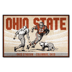Ohio State Buckeyes Starter Mat Accent Rug - 19in. x 30in. Ticket Stub Starter Mat