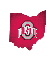 Ohio State Buckeyes Team Color Logo State Sign