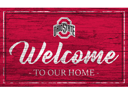 Ohio State Buckeyes Team Color Welcome 11x19 Sign