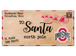 Ohio State Buckeyes To Santa 6x12 Sign