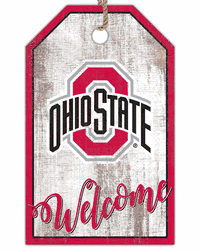 Ohio State Buckeyes Welcome Team Tag 11x19 Sign