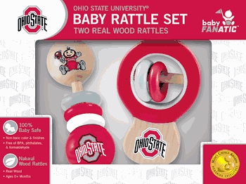 Ohio State Buckeyes Wood Rattle Set
