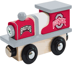 Ohio State Buckeyes Wood Train Engine