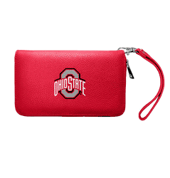 Ohio State Buckeyes Zip Organizer Wallet Pebble Light Red