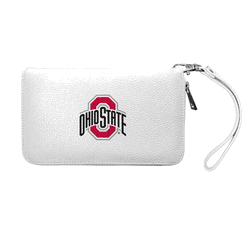 Ohio State Buckeyes Zip Organizer Wallet Pebble White