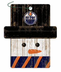 Oilers Snowman Ornament