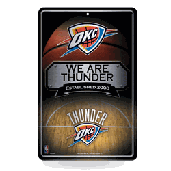 Oklahoma City Thunder  11" x 17" Home Decor Sign