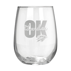 Oklahoma City Thunder 17oz Stemmless Wine Glass