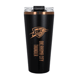 Oklahoma City Thunder 32oz Black and Copper Big Slim with Straw