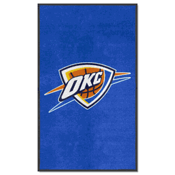 Oklahoma City Thunder 3X5 High-Traffic Mat with Durable Rubber Backing - Portrait Orientation