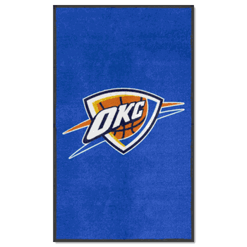 Oklahoma City Thunder 3X5 High-Traffic Mat with Durable Rubber Backing - Portrait Orientation