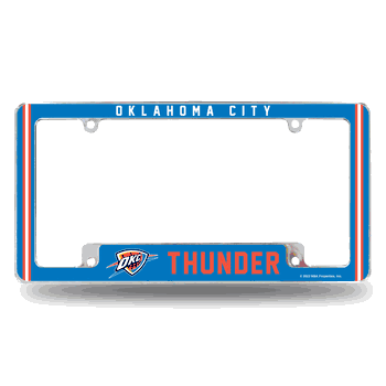Oklahoma City Thunder Alternate Design All Over Chrome Frame