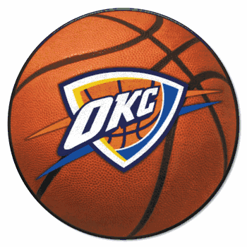 Oklahoma City Thunder Basketball Rug - 27in. Diameter