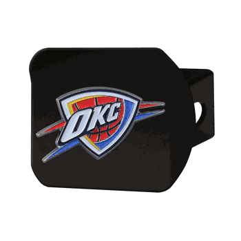 Oklahoma City Thunder Black Metal Hitch Cover - 3D Color Emblem