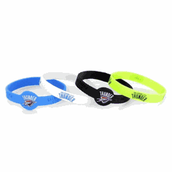 Oklahoma City Thunder Bracelets - 4 Pack Silicone